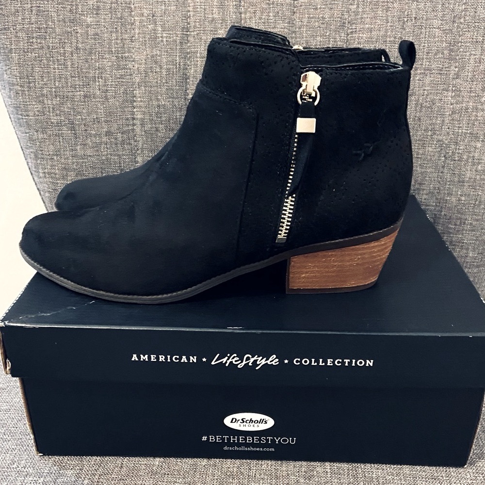 Dr Scholl's Women's Boots Black Suede Brianna 10M